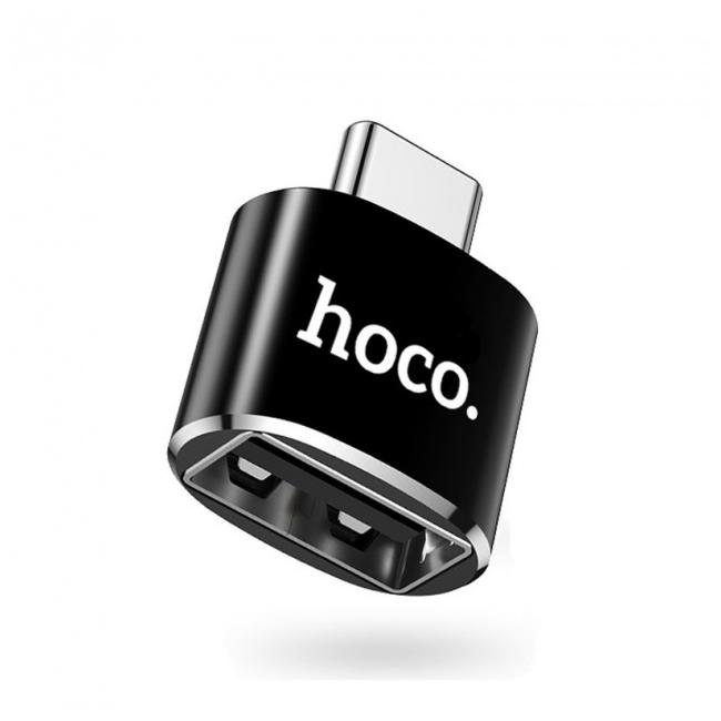 Адаптер OTG HOCO UA5 USB to Type-C OTG adapter (черный)