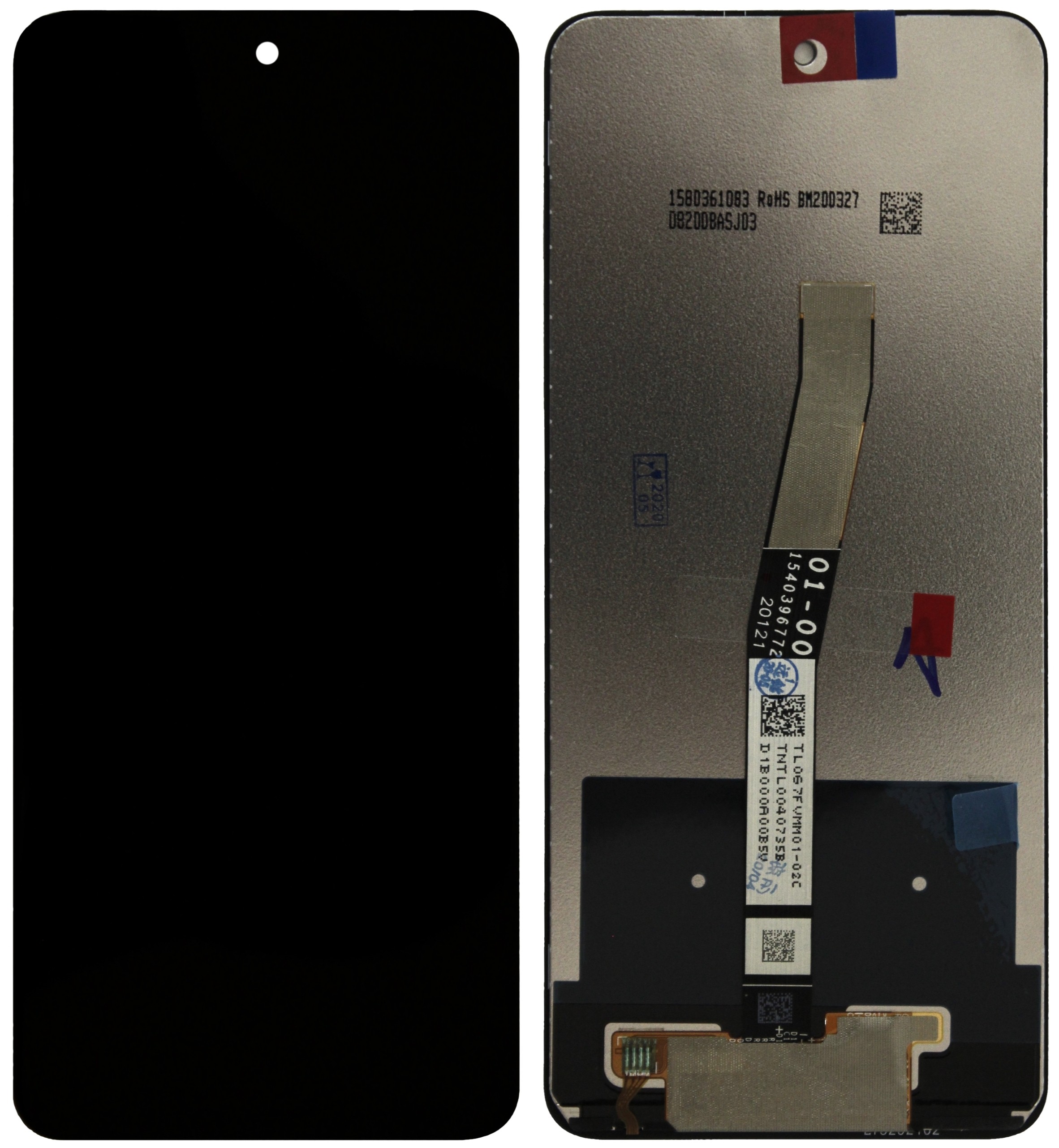 Дисплей Xiaomi Redmi Note 9S/Redmi Note 9 Pro (m2003j6a1g) в сборе Черный - Сервисный Оригинал