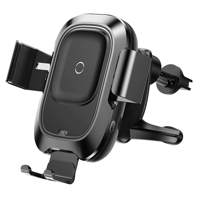Автомобильный держатель для телефона в дефлектор с беспроводной быстрой зарядкой Baseus Smart Vehicl