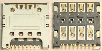 Коннектор SIM LG E988/H818/D335/H502/H422/H522Y/K130E/HUAWEI HONOR 4X/HUAWEI G630/XIAOMI REDMI 2