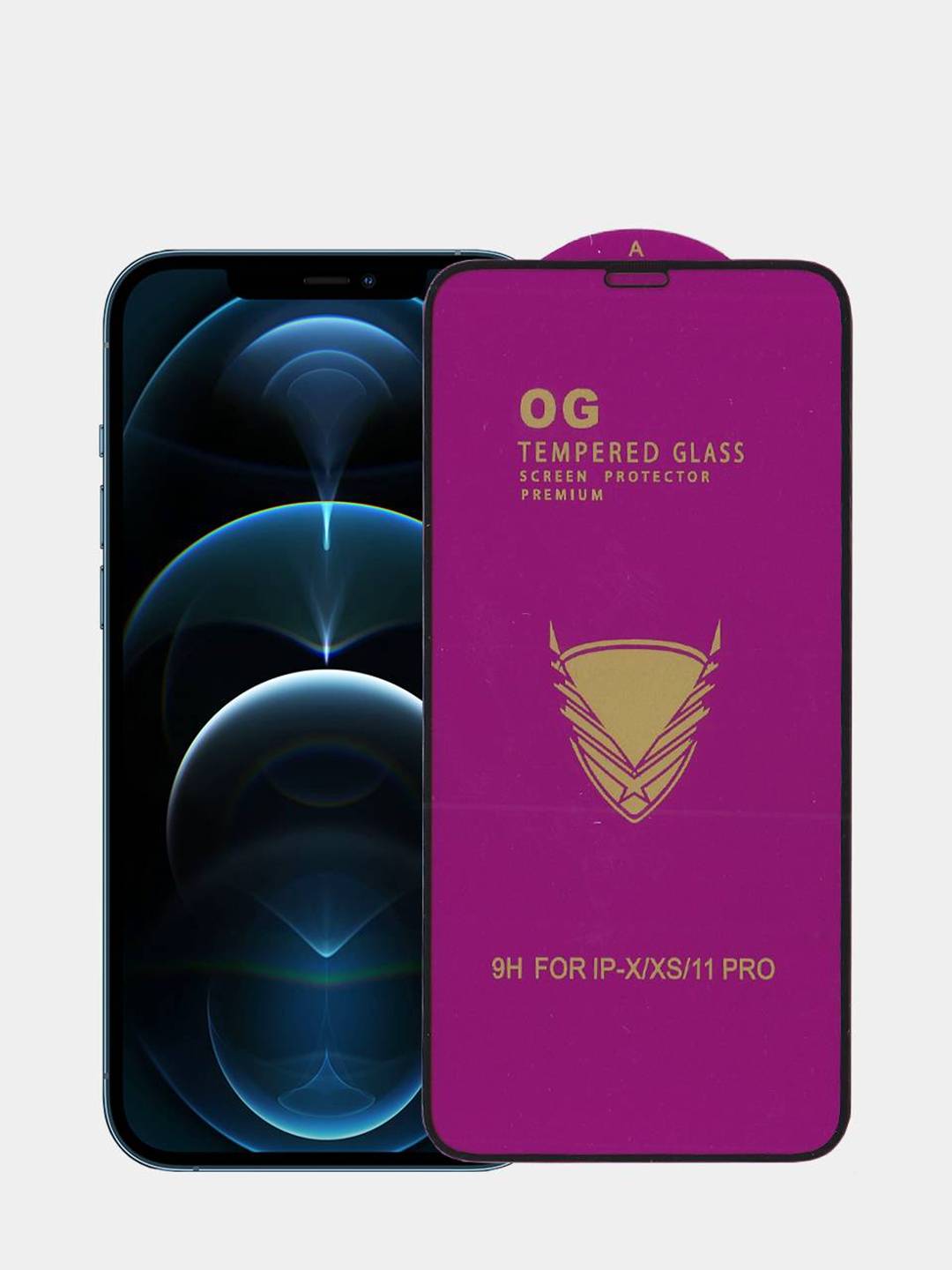 Защитное стекло OG Premium IPhone 15 PRO Max , полное покрытие, черный в техпаке